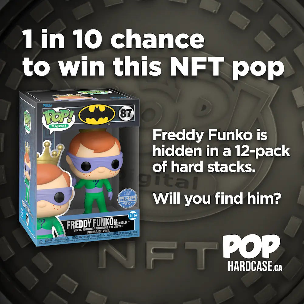 Riddler Nft 1 in 10 Chance: Freddy Funko as The Riddler NFT Pop + 12 Pack Hard Sta ...