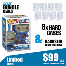 Load image into Gallery viewer, Darkseid Funko Exclusive + 8 Pack of Pop Collectors Hard Case Protectors
