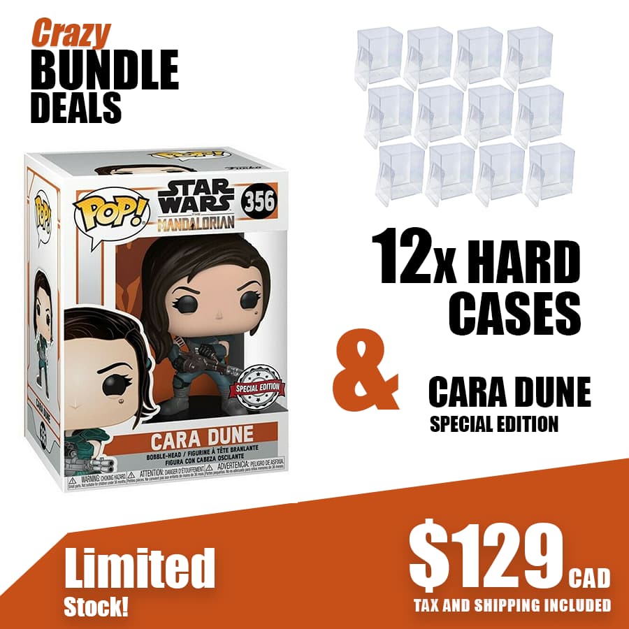 Cara Dune Special Edition + 12 Pack of Pop Collectors Hard Case Protectors