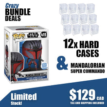 Load image into Gallery viewer, Mandalorian Super Commando + 12 Pack of Pop Collectors Hard Case Protectors
