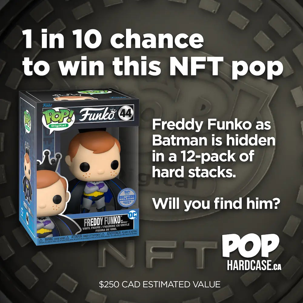 1 in 10 Chance: Freddy Funko as Batman NFT Pop + 12 Pack Hard Stacks